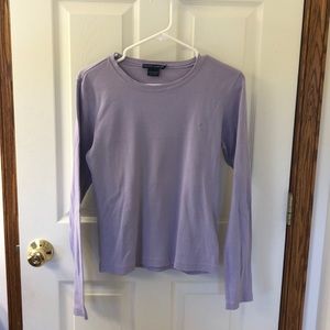 Lavender polo long sleeve shirt
